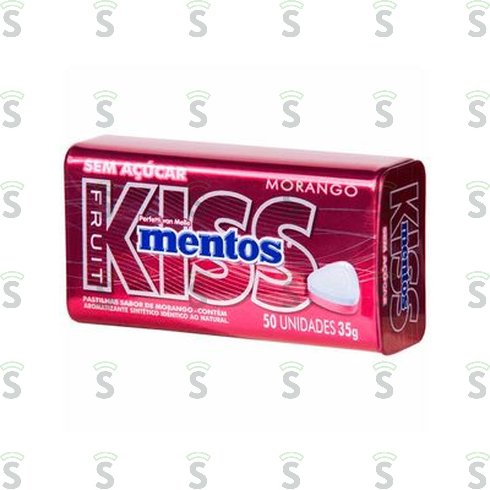 Mentos-pastilhas 35g kiss morango