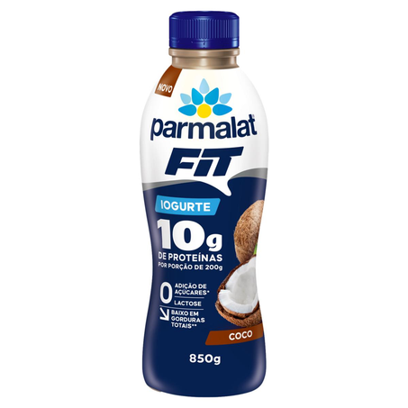 Iogurte Parmalat 850g - 10g de Proteína - Sem Lactose - Coco