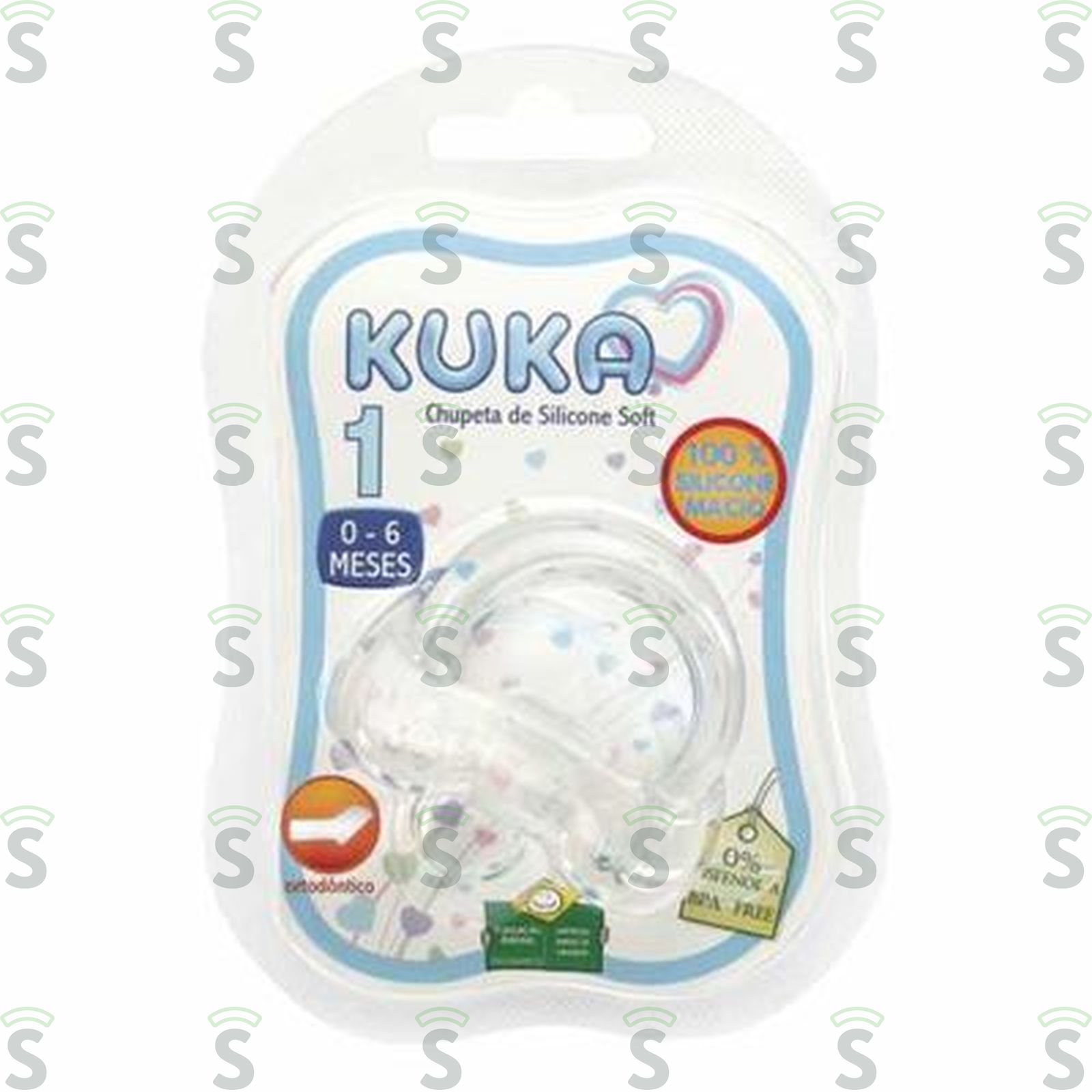 Chupeta de Silicone Ortodôntica Soft Kuka Nº1 Embalagem 1UN