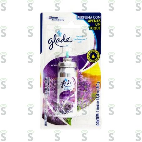  Desodorizador e Aromatizante Glade Toque de Frescor Lavanda Refil 12ml