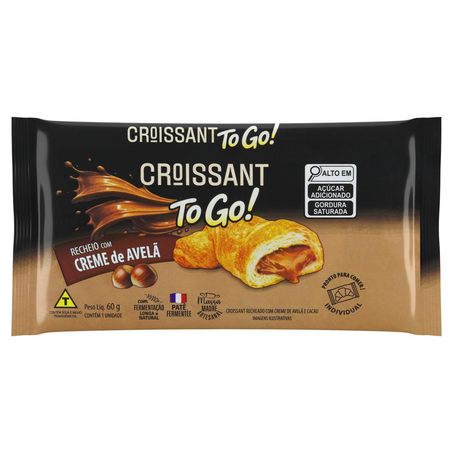 Croissant To Go 60g - Recheado - Avelã