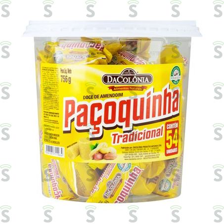  Pack Paçoquinha Tradicional Dacolônia Pote 756g