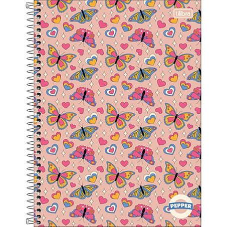 Caderno Universitário Tilibra 10 Matérias - 160 Folhas - Capa Dura - Pepper - Ref. 159816