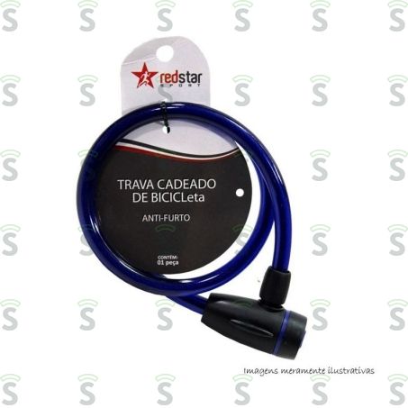  Cadeado Redstar Para Bicicleta Trava Anti Furto