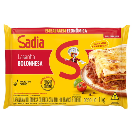 Lasanha Familiar Sadia 1kg - Bolonhesa