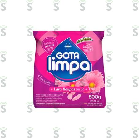  Lava Roupa Po Gota Limpa 800g Harmonia