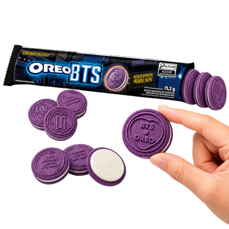 Biscoito Oreo Recheado Baunilha Panqueca Doce Bts Pacote 75,2g 
 