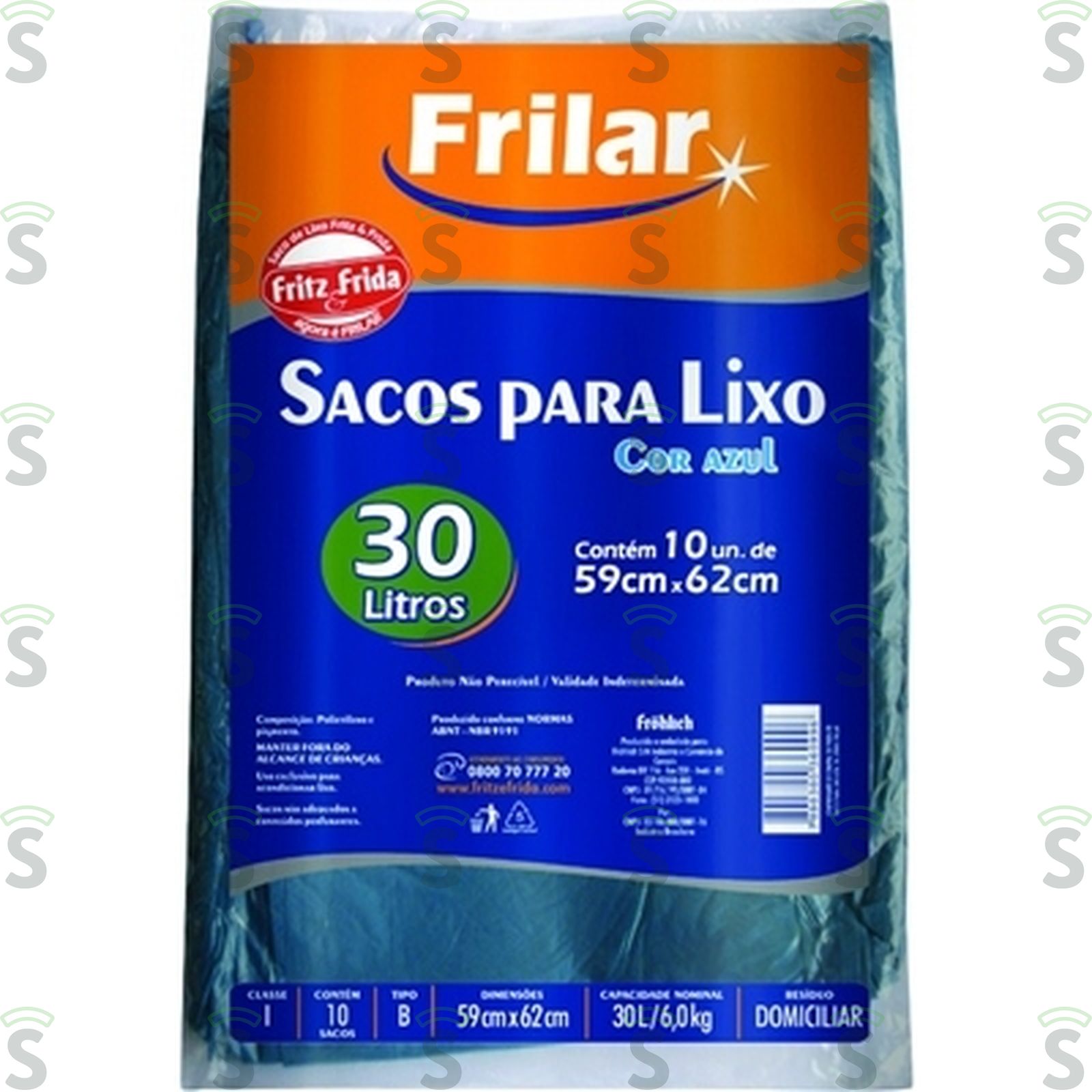 Frilar-saco lixo 30l c/10