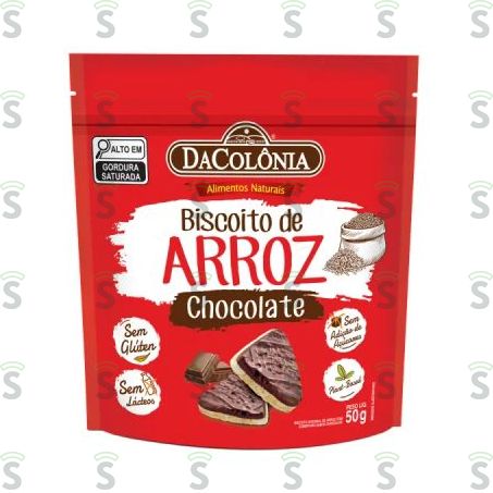  Bisc de Arroz Dacolonia 50g Choc Zero