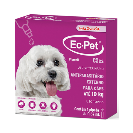 Antipulgas e Carrapaticida Ec-Pet Chemitec para Cães até 10kg 0,67 ml