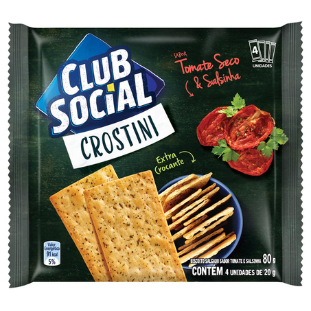 Biscoito Club Social 80g - Tomate Seco e Salsicha