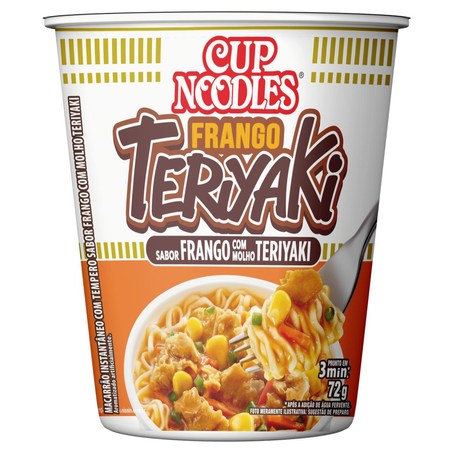 Massa Instantânea Cup Noodles Nissin 72g - Frango com Molho Teriyaki