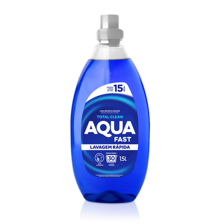 Lava roupas líquido aquafast oriental lavagem rápida 1,5l