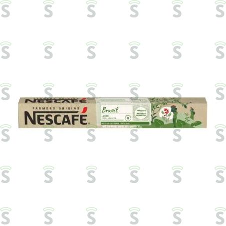  Café Em Cápsula Torrado e Moído Nescafé Farmers Origins Lungo Brazil Caixa Com 10un - 52gr