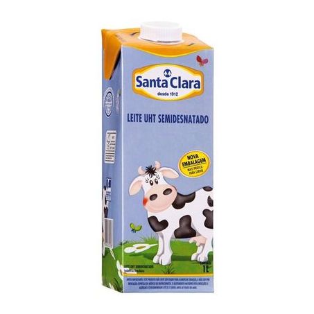 LEITE LONGA VIDA SANTA CLARA SEMI DESNATADO 1L