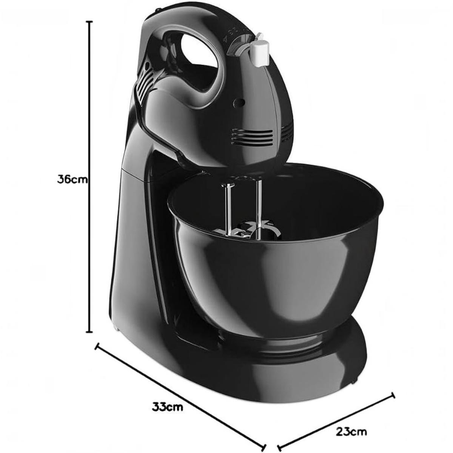 Batedeira Britânia Pérola - 550 Turbo - Double Bowl - Preta