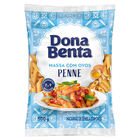 Massa Dona Benta 500g - Com Ovos - Penne