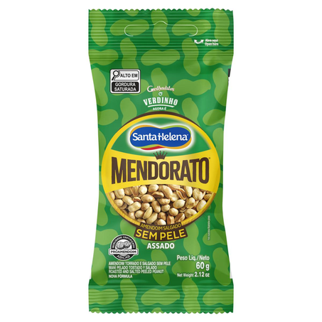 Amendoim Grelhaditos Santa Helena 60g - Sem Pele