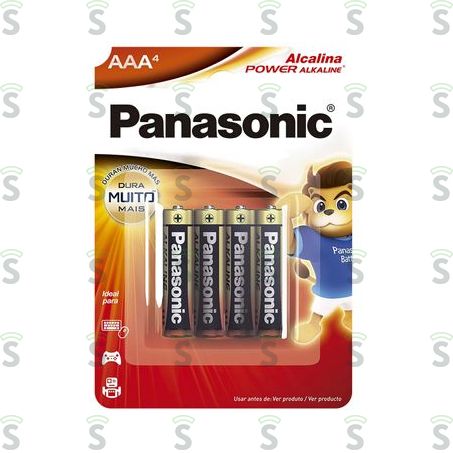  Pilha Palito Aaa Panasonic Alcalina Embalagem 4un