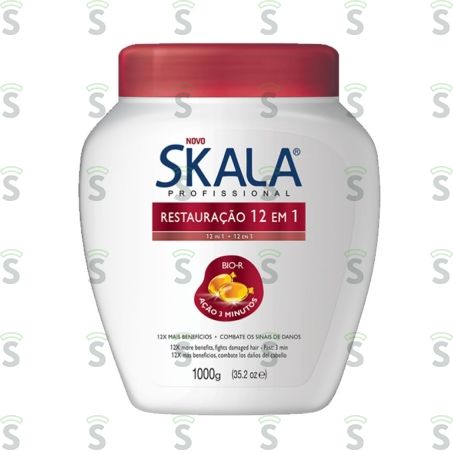  Creme de Tratamento Condicionador Skala 12 Em 1 Plus Pote 1000gr