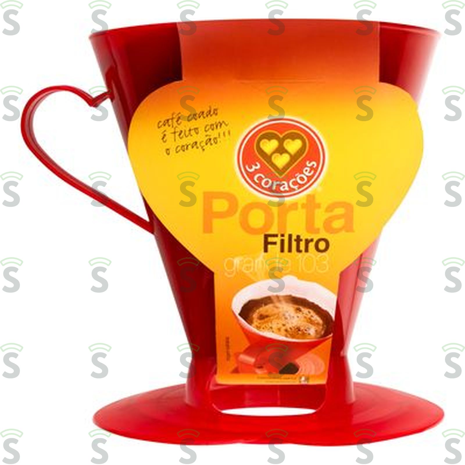 Porta Filtro 3 Corações 103 Vermelho 1UN