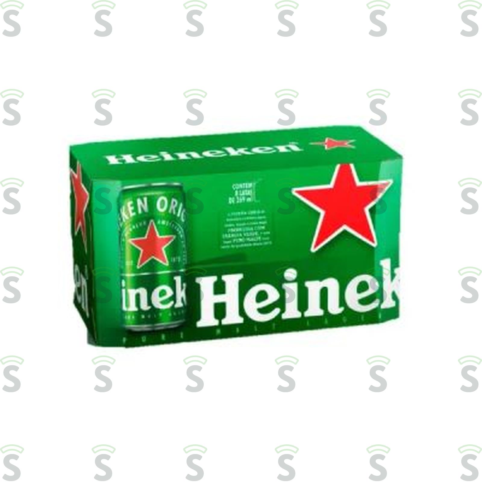 Cerveja Lager Heineken Puro Malte Lata 269ml - Pacote com 8un - 2.1lt