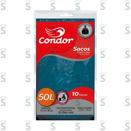  Saco Para Lixo Tipo b Condor 10 Unidades Econômico 50lt
