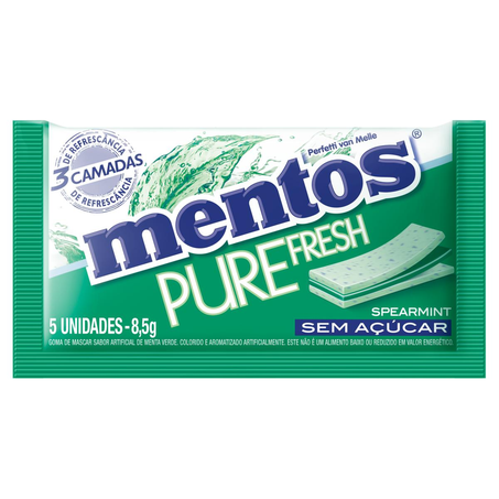 Chiclete Mentos 8,5g - Spermint - Pure Fresh