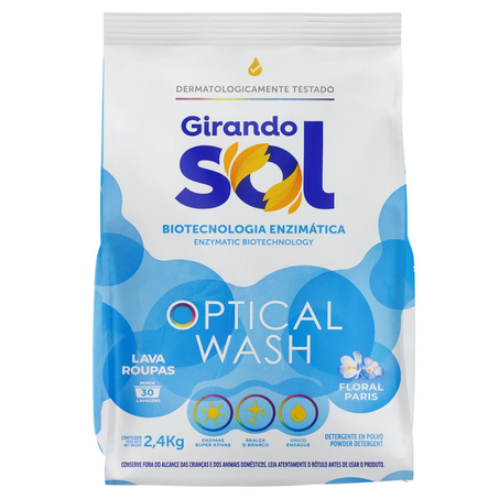Sabão em Pó Girando Sol 2,4kg - Floral Paris - Sachê