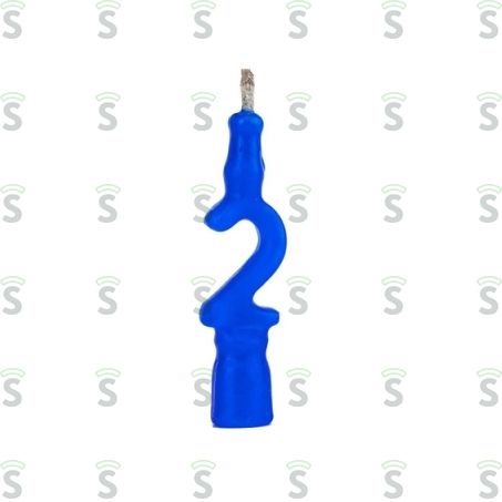  Vela de Aniversário Regina Azul N2 Embalagem 1un