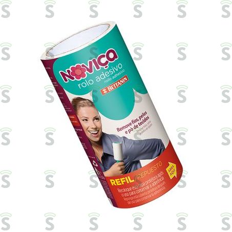  Rolo Adesivo Noviça 35folhas Refil 1un