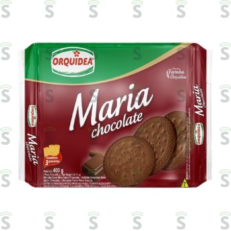  Biscoito Doce Orquídea Maria Chocolate 400g