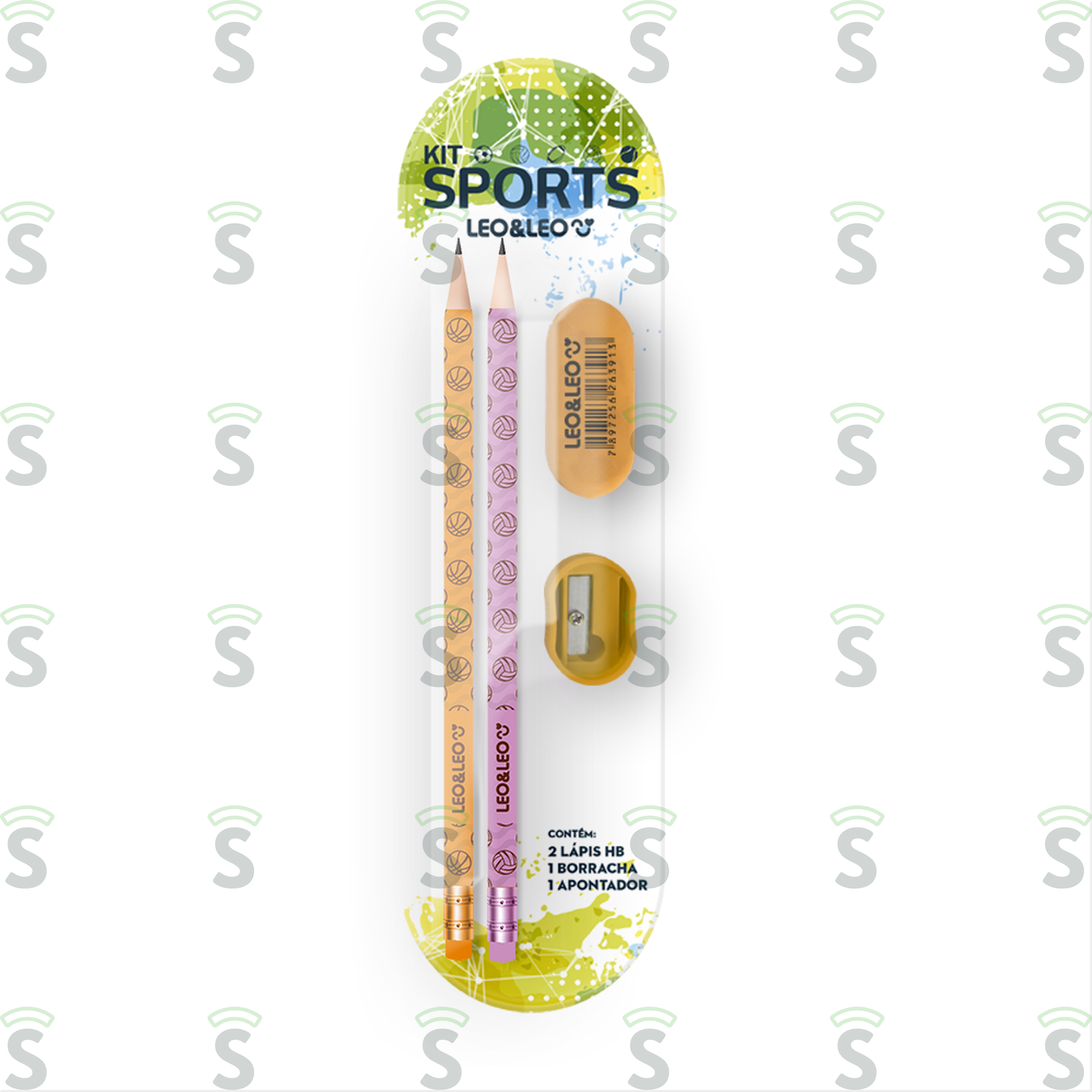 Kit Escolarafites, 1 Borracha, 1 Apontador Leo E Leo 2G