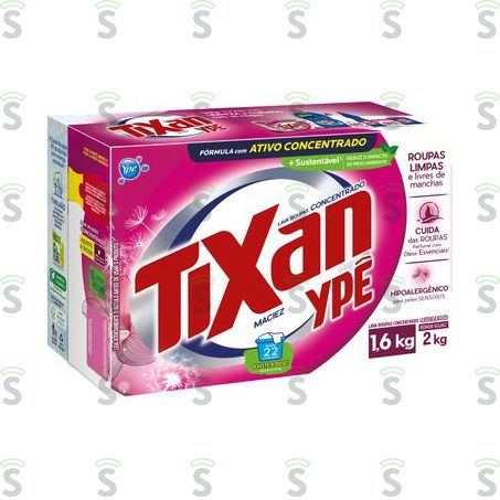  Lava-roupas Pó Concentrado Ypê Maciez Tixan Caixa 1.6kg