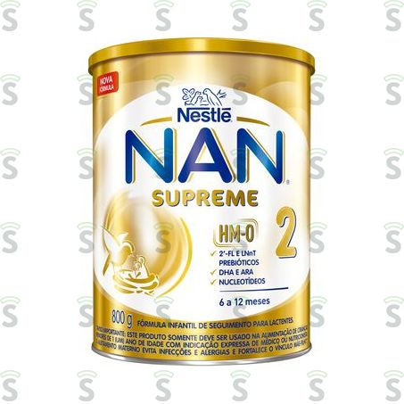  Fórmula Infantil Para Lactentes Nestlé Nan Supreme 6 a 12 Meses Pro Lata 800gr