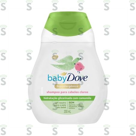 Shampoo Hidratação Glicerinada Baby Dove Camomila Frasco 200ml