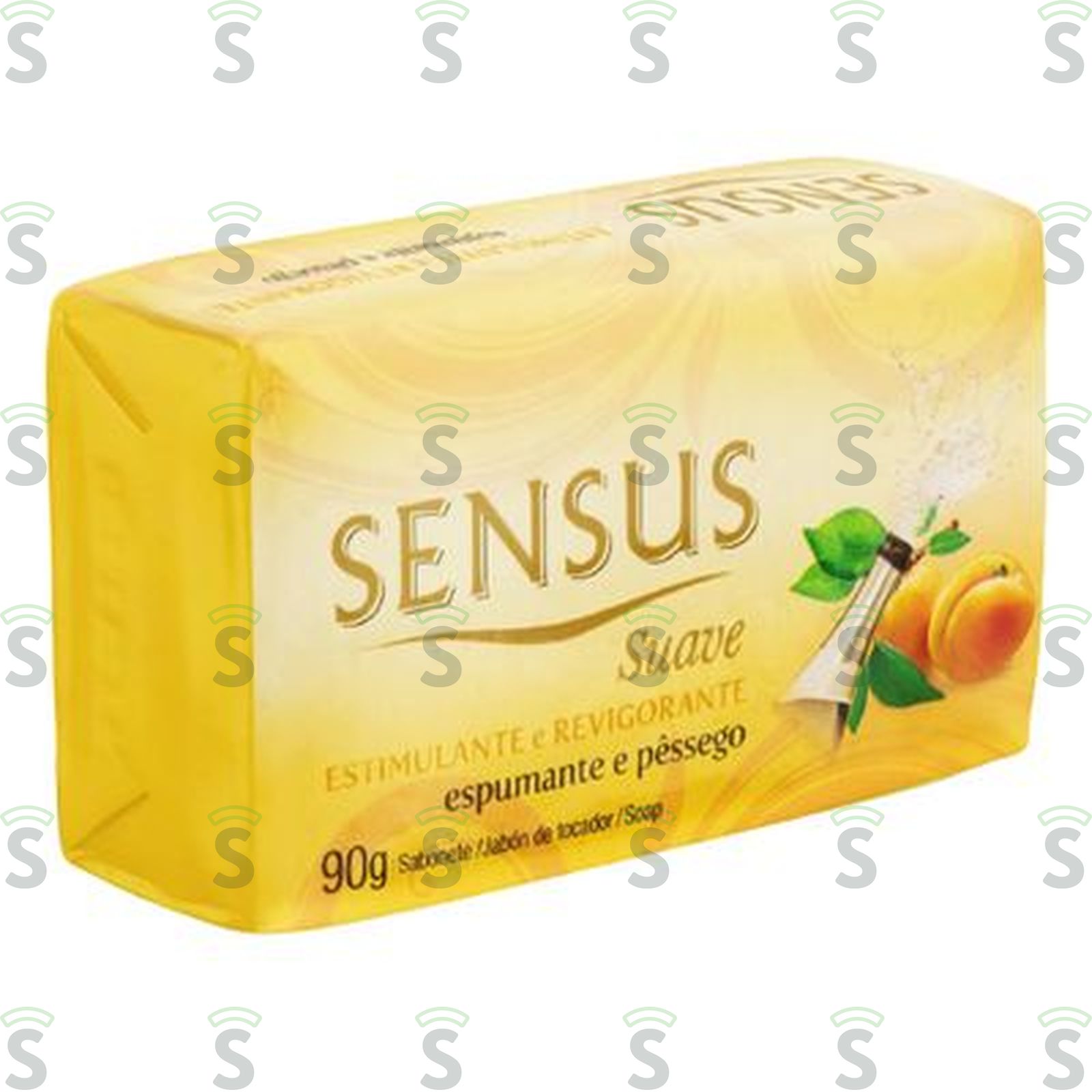Sabonete Sensus Suave Champanhe E Pêssego Embalagem 90G