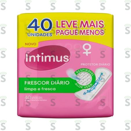  Absorvente Intimus Days Protetor Diário Com Perfume Sem Abas Oferta Pacote 40un
