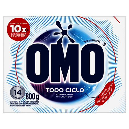 Sabão em Pó Omo 800g - Todo Ciclo