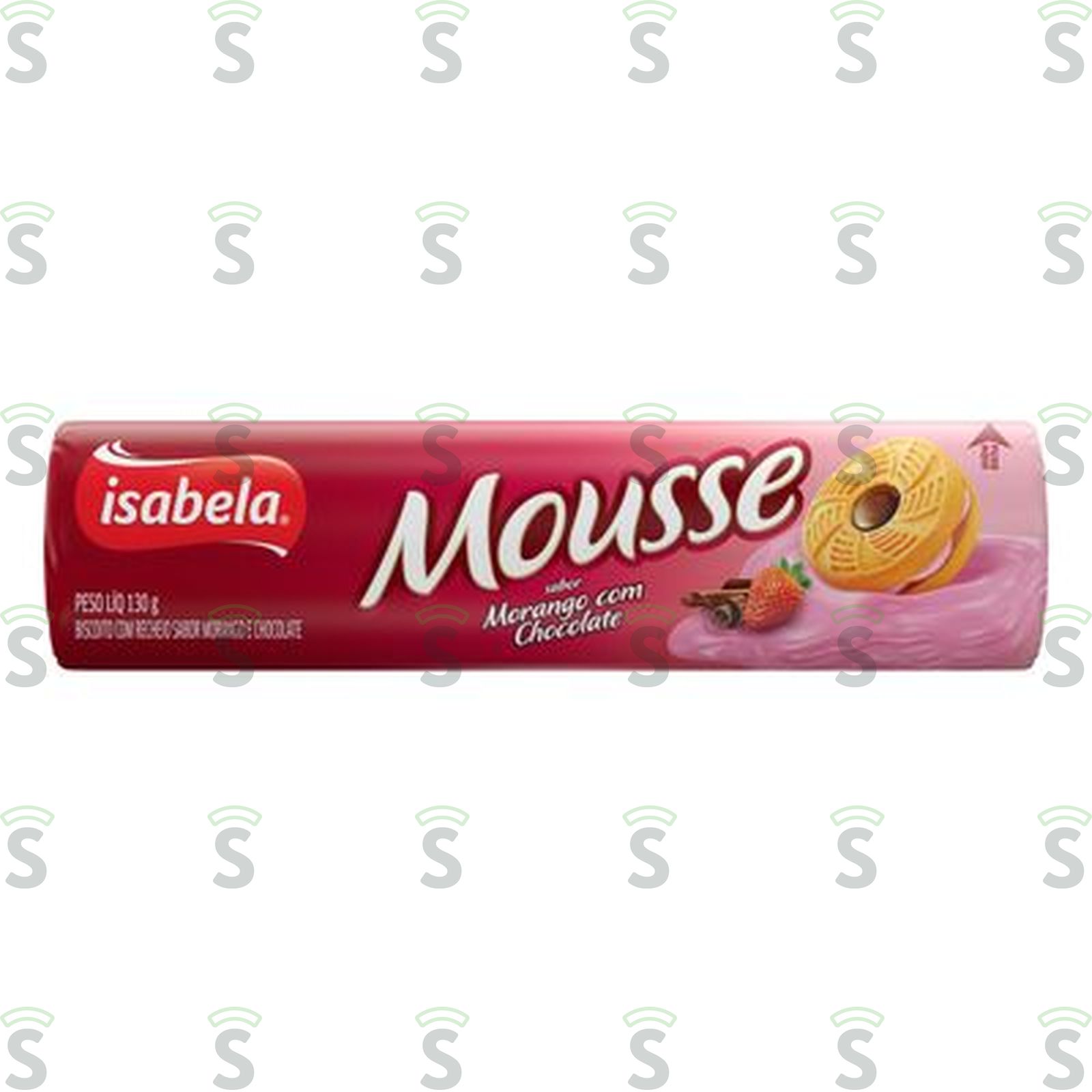 Biscoito Recheado Isabela Mousse de Morango com Chocolate 130G