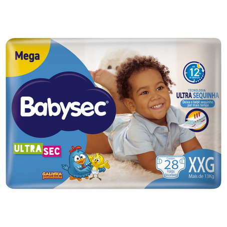 Fralda Babysec Ultra Mega  Tam. XXG - Com 28 Fraldas