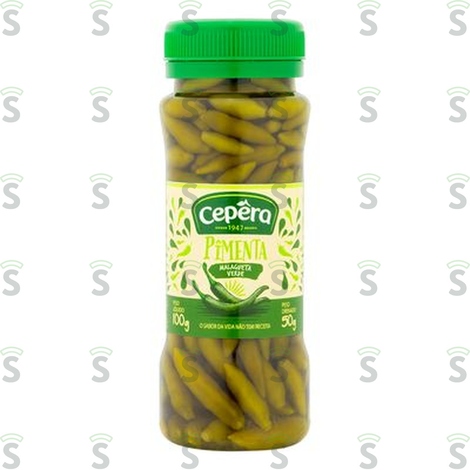 Pimenta-Malagueta em Conserva Cepêra Verde Frasco 50gr