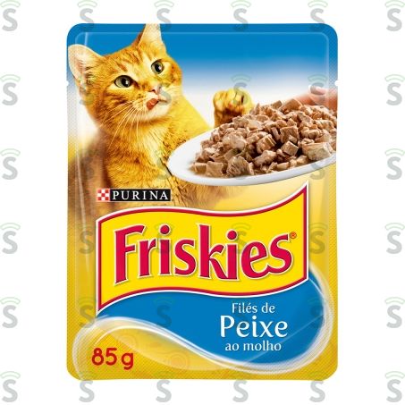  Alimento Para Gatos Friskies Adulto Filés de Peixe Ao Molho Sachê 85g
