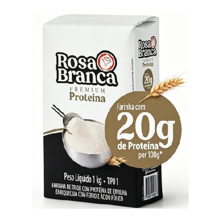 Farinha De Trigo Rosa Branca Proteína 1kg