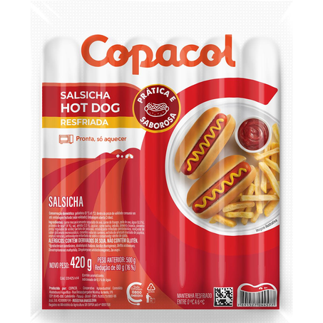 Salsicha Copacol 420g - Hot Dog