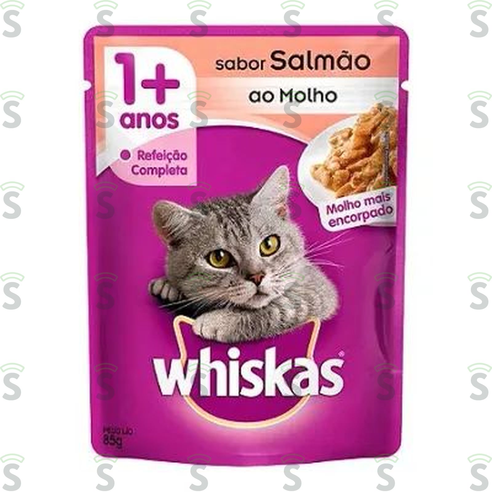 Whiskas molho sache 85g salmao