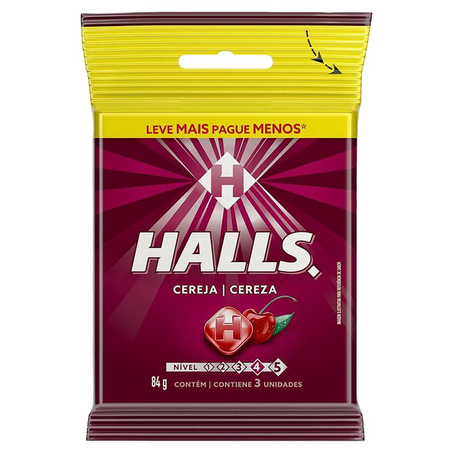Drops Halls 84g - Cereja