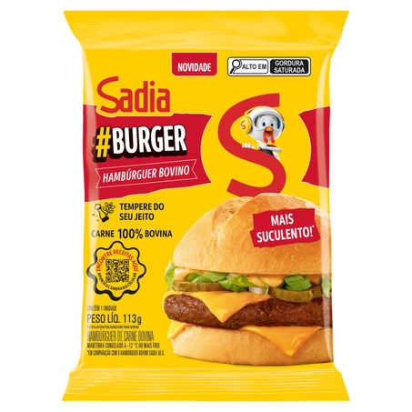 Hambúrguer Sadia 113g - Bovino