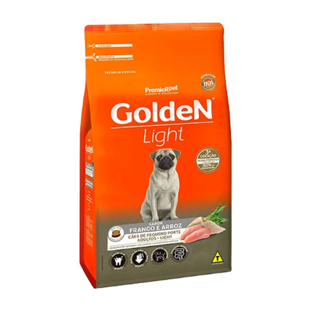 Ração Golden Fórmula Light Mini Bits para Cães Adultos de Porte Pequeno Sabor Frango e Arroz 10,1Kg