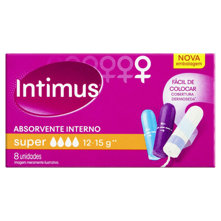 Absorvente Interno Intimus Super - Com 8 Absorventes